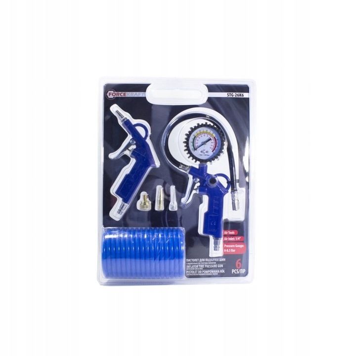 Pistolet z manometrem do pompowania kół 6el