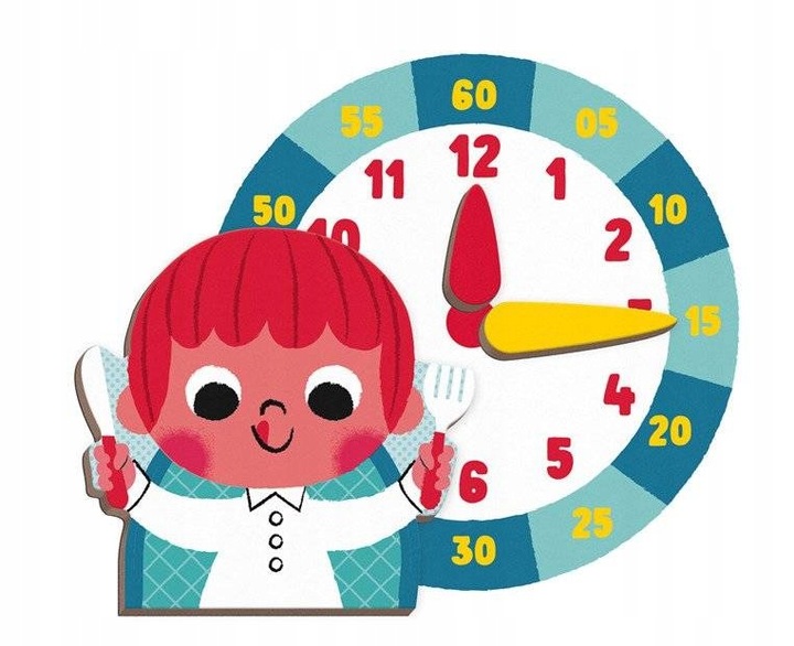 Układanka magnetyczna Magnetibook Uczę się zegarka, dla dzieci, 3+, Janod