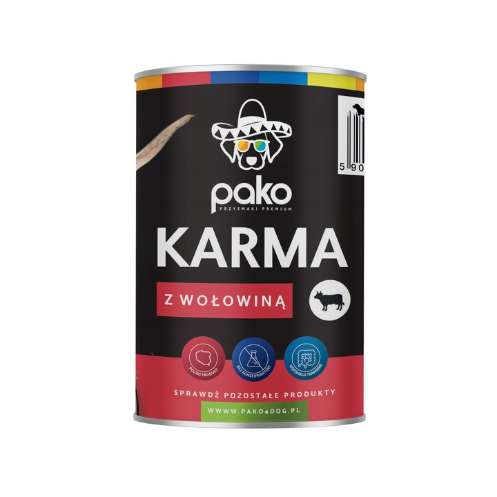 MOKRA KARMA DLA PSA PUSZKA PREMIUM PAKO 24 X 400 MIX 4 SMAKÓW