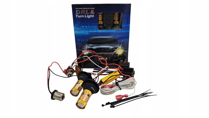 KIERUNKOWSKAZY LED PY21W BAU15S 1156 DRL ŚWIATŁA DZIENNE 2w1 ULTRA MOCNE