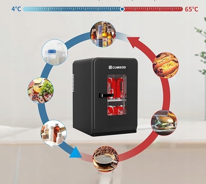 MINI LODÓWKA DO DOMI I SAMOCHODU CUMEOD 15 LITRÓW CIEPŁO ZIMNO