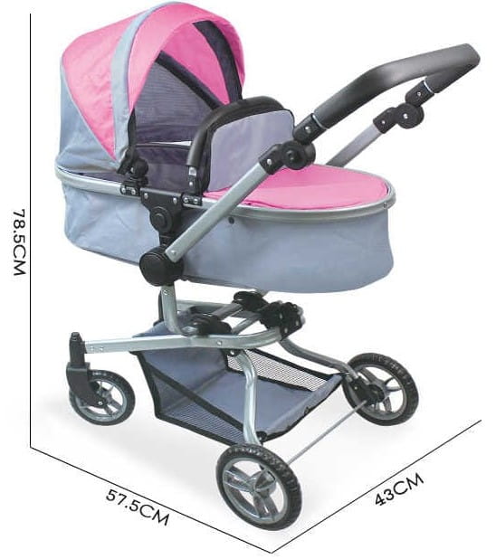 Wózek dla lalek 2w1 gondola i spacerówka