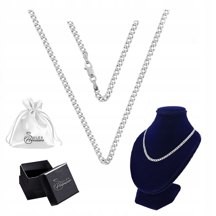 Łańcuszek srebrny pr. 925 PANCERKA do Zawieszek dla Niego | 50 cm x 3.5 mm