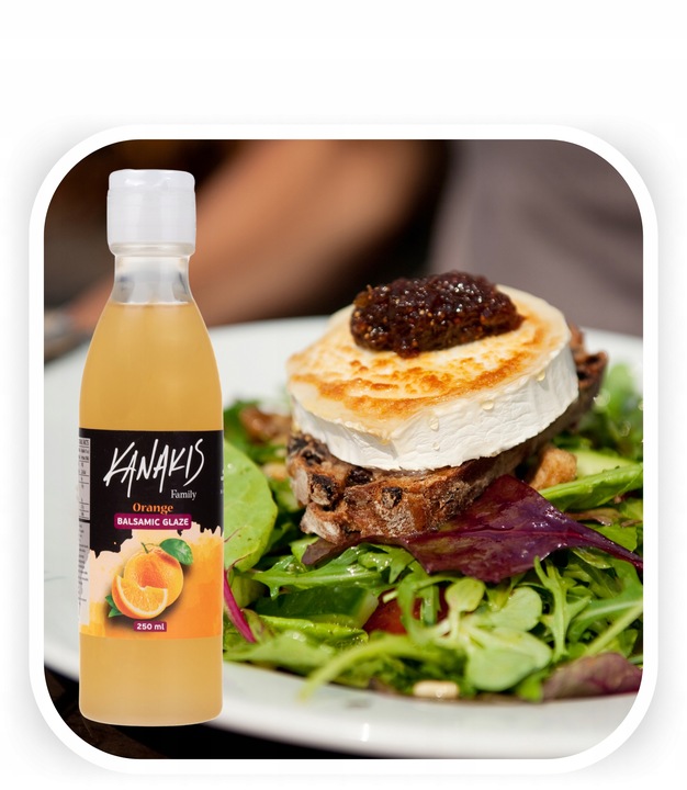 KREM BALSAMICZNY sos pomarańczowy 100% GRECKI 250ml do sałatek Kanakis
