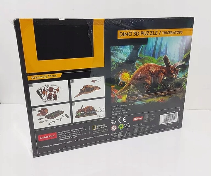 Puzzle 3D National Geographic Triceratops - Cubic Fun