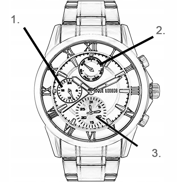 Zegarek męski Paul Lorens NEXTON multi-datownik ZŁOTY stylowy BOX+ GRAWER