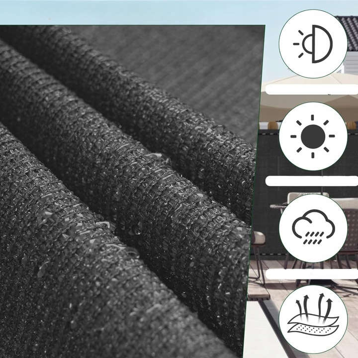 SIATKA CIENIUJĄCA 1,5x50m 90% MASKUJĄCA 140g/m2 OSŁONA OGRODZENIE PŁOT UV5%