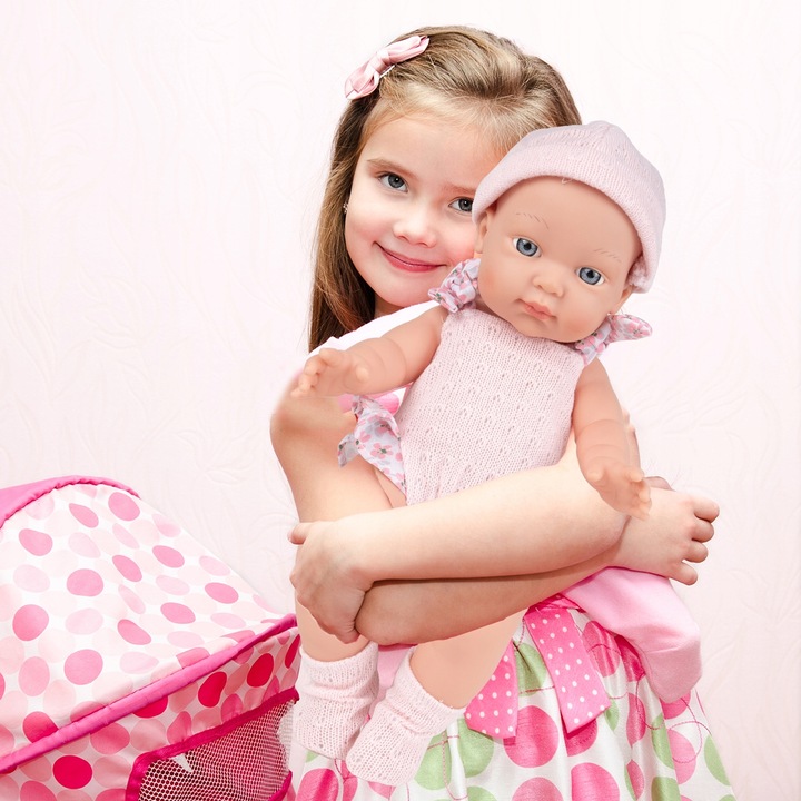 LALKA BOBAS NIEMOWLAK ŚLICZNA RÓŻOWE UBRANKO BUTELKA AKCESORIA DLA DZIECI