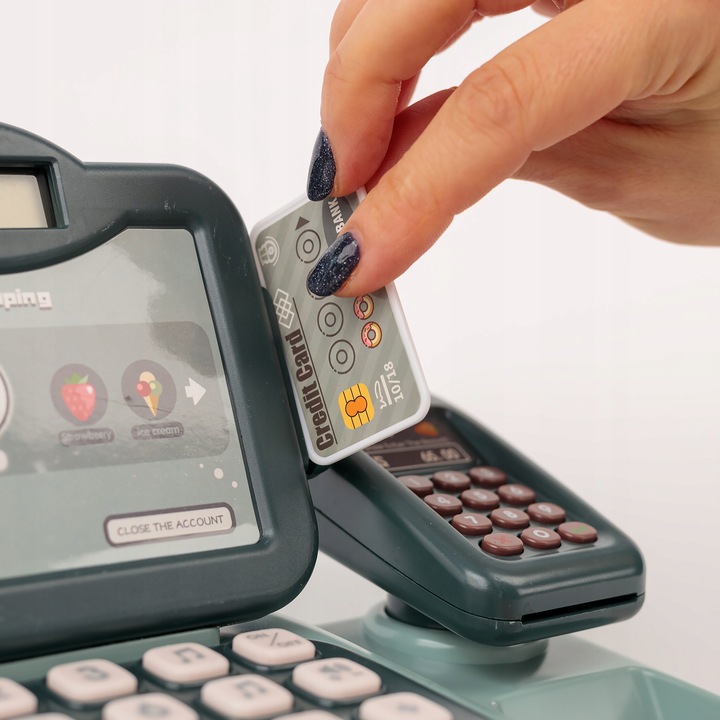 KASA SKLEPOWA DLA DZIECI DUŻY ZESTAW INTERAKTYWNA WYŚWIETLACZ LCD DŹWIĘK