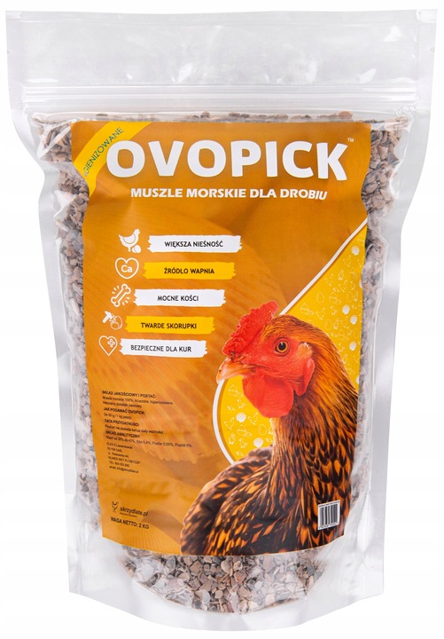 OVOPICK 10 kg+GRATIS muszle morskie dla kur niosek
