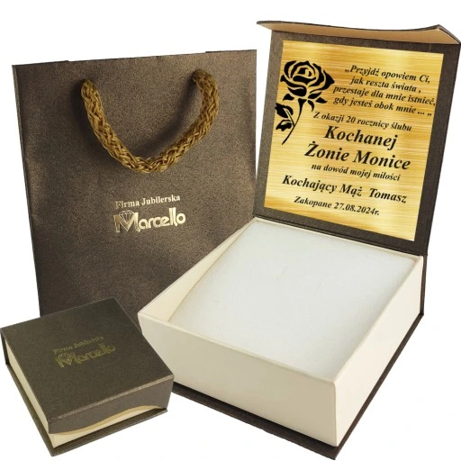 Złoty Łańcuszek 333 Naszyjnik Wisiorek Serce Grawer UPOMINEK GRATIS