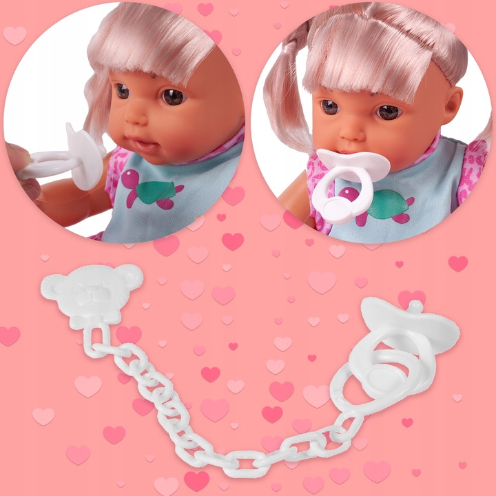 LALKA W NOSIDEŁKU INTERAKTYWNA SIUSIA GAWORZY Z BUTELKĄ WARKOCZE UBRANKO