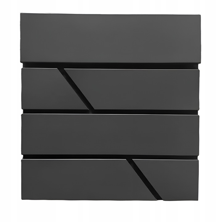 LISTOWA POCZTOWA SKRZYNKA NA LISTY POCZTĘ CZARNY MAT Z GAZETNIKIEM DUŻA A4