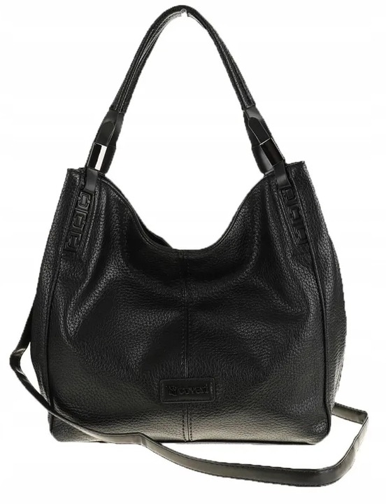 Torebka Damska listonoszka worek na ramię duża pojemna CWHS0581 Czarna