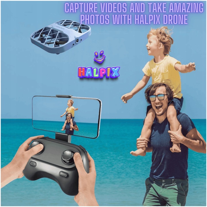 Trikowy mini dron Halpix zdalnie sterowany z kamerą 8K i Wi-Fi