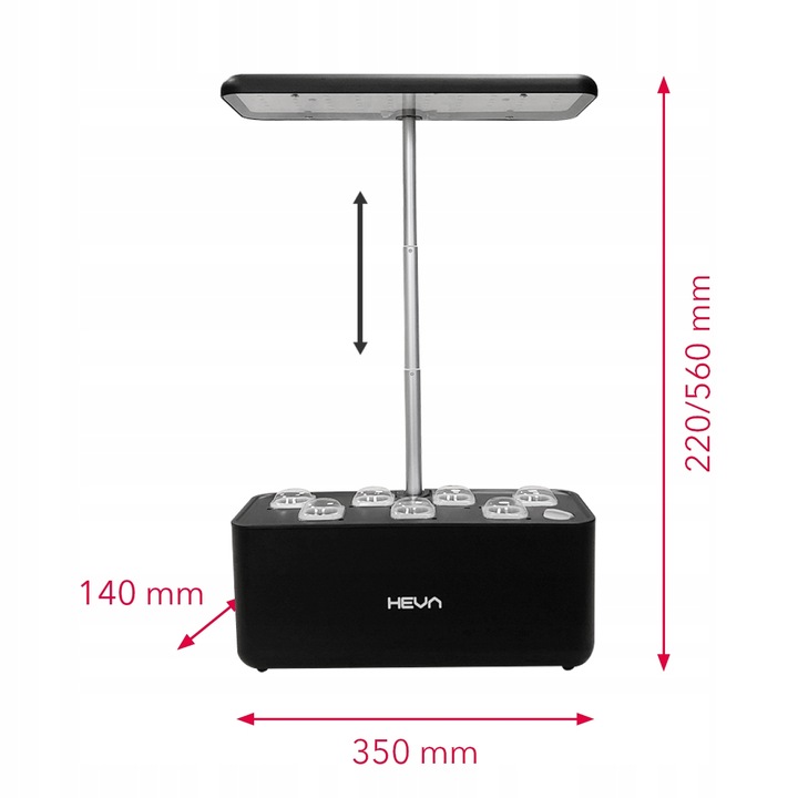 Doniczka hydroponiczna HEVA samopodlewająca idealna na zioła LED wzrost