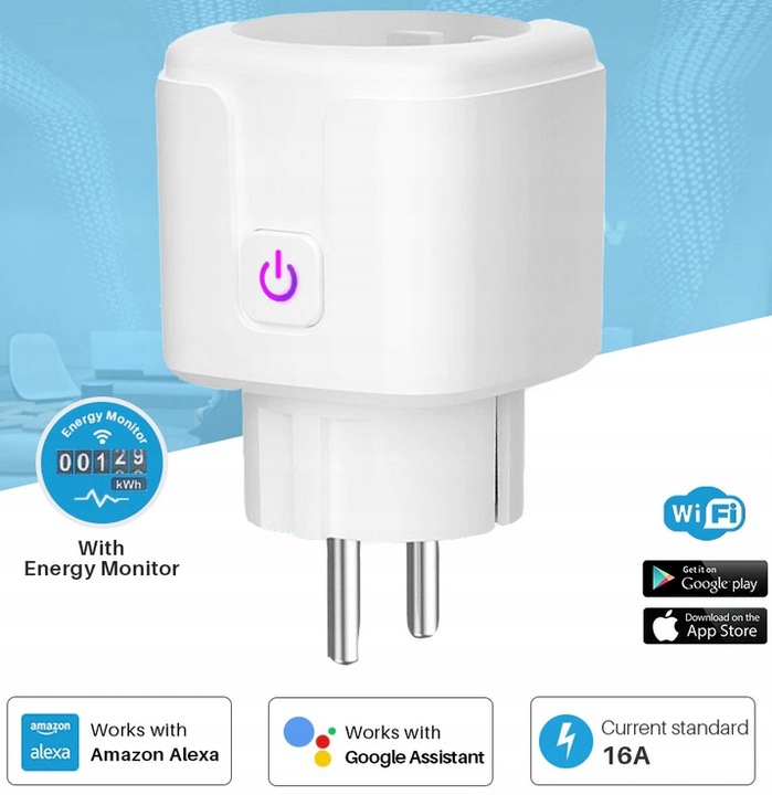 GNIAZDKO ELEKTRYCZNE WIFI STEROWANIE SMARTFONEM LAMPKI ŚWIĄTECZNE TERMOSTAT