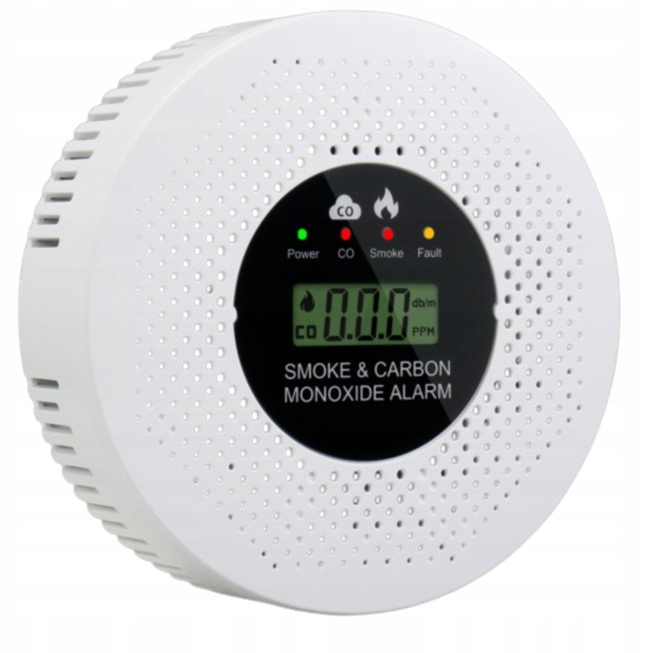 Czujnik Czadu i Dymu Detektor Tlenku Węgla Certyfikowany
