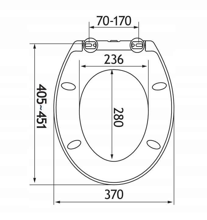 Deska WC sedesowa wolnoopadająca klozetowa UNIWERSALNA TWARDA DUROPLASTOWA