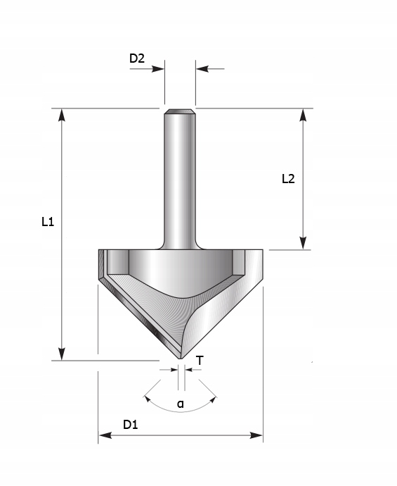 Frez VHM 3D grawerski carving 90 stopni CNC