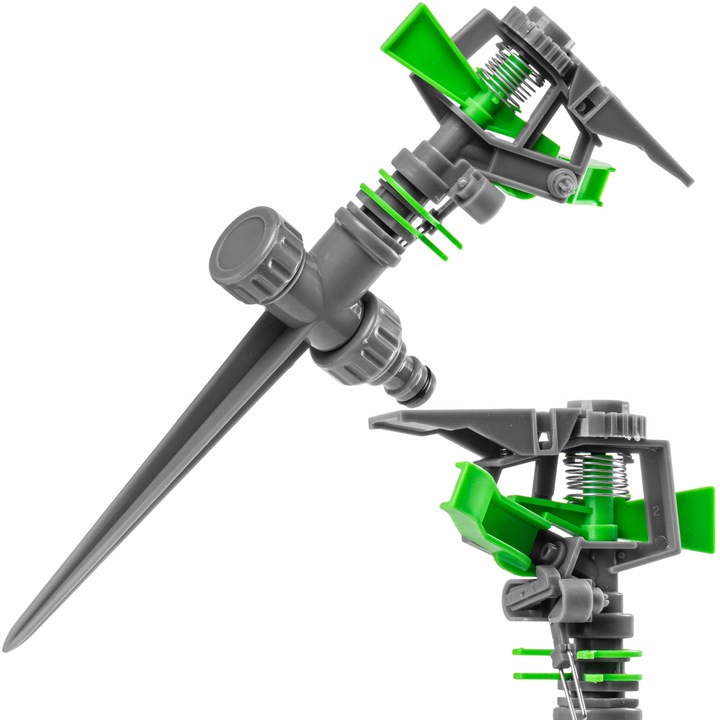 MOCNY ZRASZACZ PULSACYJNY OGRODOWY WBIJANY OBROTOWY DO TRAWY 360° JAKOŚĆ