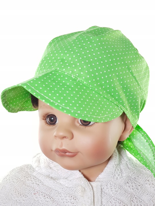 POLSKA UNIWERSALNA CZAPKA CHUSTKA CHUSTECZKA NA GŁOWĘ Z DASZKIEM 40 WZORÓW