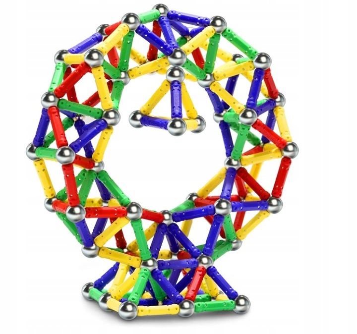 KLOCKI MAGNETYCZNE KONSTRUKCYJNE EDUKACYJNE KULKI ZESTAW 250 SZT DLA DZIECI