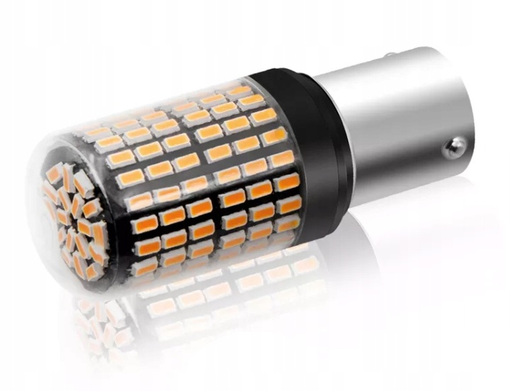 ŻARÓWKI LED BAU15S KIERUNKOWSKAZY POMARAŃCZOWE CAN