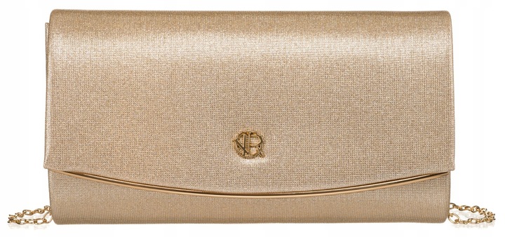 Torebka kopertówka damska złota wieczorowa elegancka na ramię Rovicky