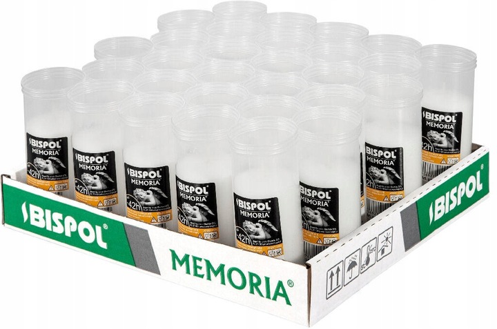 Wkłady do zniczy parafinowe BISPOL P110 42h 30szt