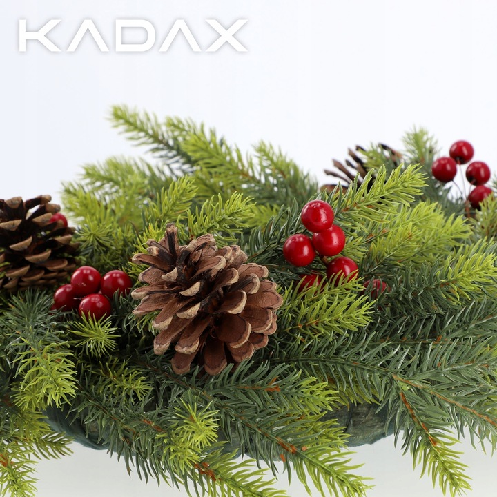 WIANEK ŚWIĄTECZNY STROIK NA DRZWI STÓŁ WIENIEC OZDOBA PREMIUM ŚWIĘTA 45 cm