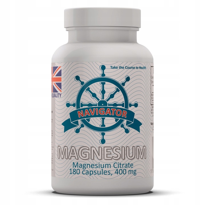 MAGNESIUM Cytrynian Magnezu 400mg NAVIGATOR 180tab