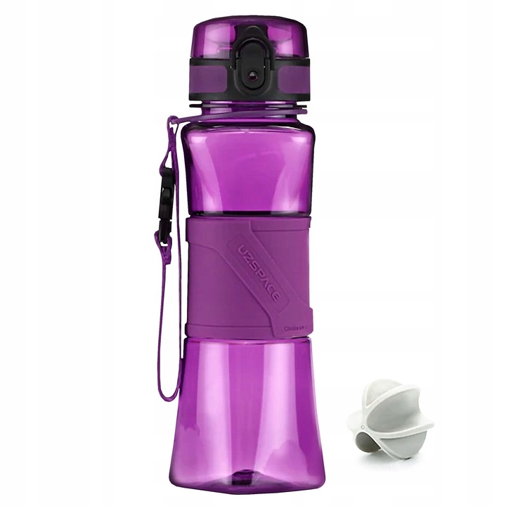 BUTELKA NA WODĘ SPORTOWA 550ML SHAKER DO BIAŁKA DO ODŻYWEK TRITAN FIOLETOWY