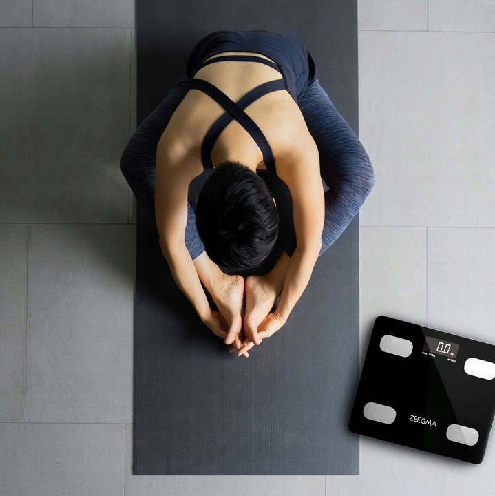 INTELIGENTNA WAGA ŁAZIENKOWA BLUETOOTH ANALITYCZNA APLIKACJA ZEEGMA 17W1