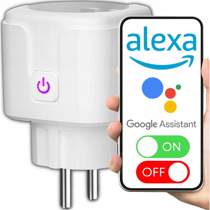 Gniazdko WiFi Tuya Watomierz Timer Inteligentne Kontakt SMART Sterownik