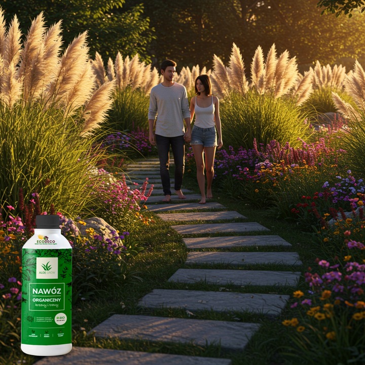 Naturalny nawóz organiczny 1 l użyźnia glebę wiosenny do trawy i krzewów