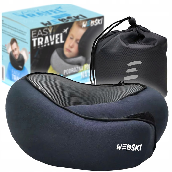 PODRÓŻNA PODUSZKA POD SZYJE KARK WYGODNA DO SPANIA W SAMOLOCIE AUTOKARZE