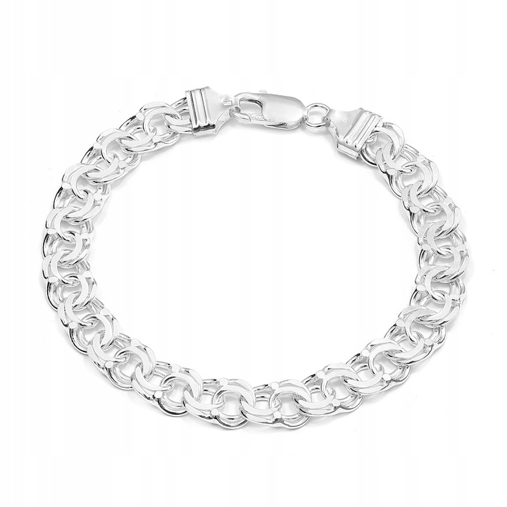 BRANSOLETKA SREBRNA GARIBALDI 21cm 11,3 mm 925