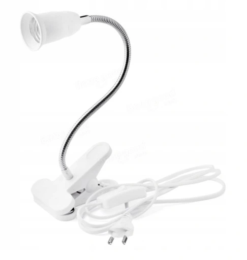 Gniazdo e27 lampka z klipsem, włącznikiem i kablem 1,3m