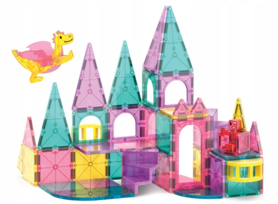 MAGNA-TILES Klocki MAGNA-TILES Klocki Magnetyczne Zamek DLX 48 el.