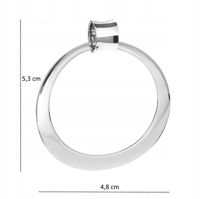 Srebrna zawieszka wisiorek gładka okrągła pr925