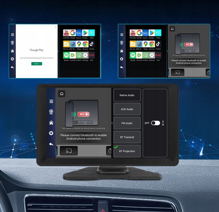 RADIO STACJA MULTIMEDIALNA WIDEOREJESTRATOR CARPLAY ANDROID 2 KAMERY DVR