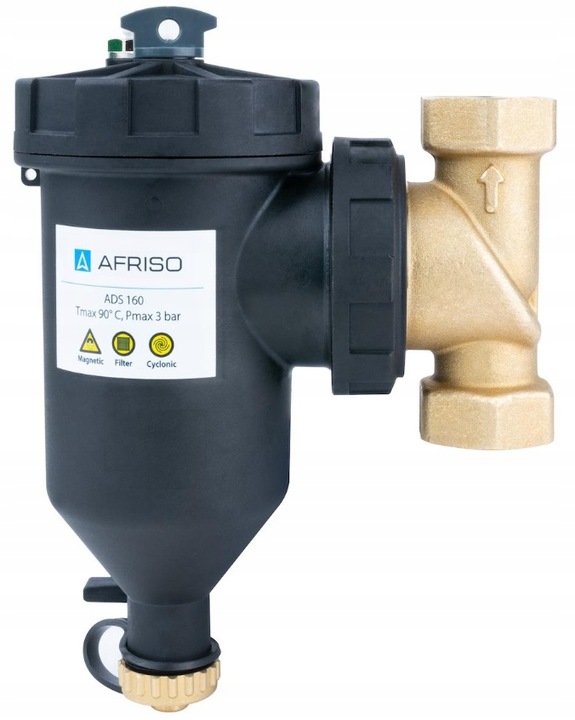 SEPARATOR FILTR ODMULNIK ZANIECZYSZCZEŃ MAGNETYCZNY INSTALACJI CO ADS160 1"