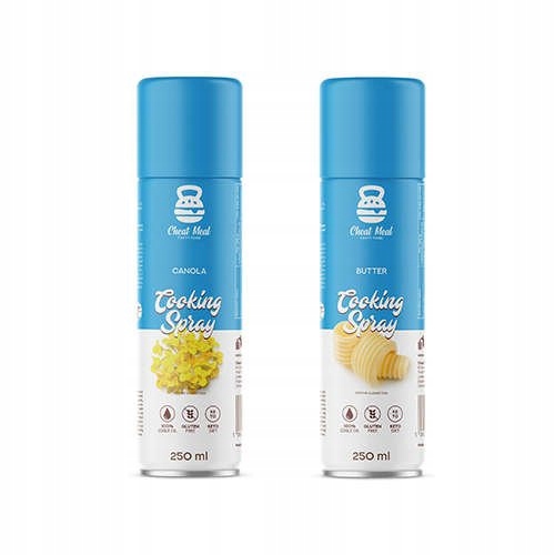 OLEJ RZEPAKOWY + MASŁO W SPRAYU COOKING SPRAY DIETA ODCHUDZANIE zestaw