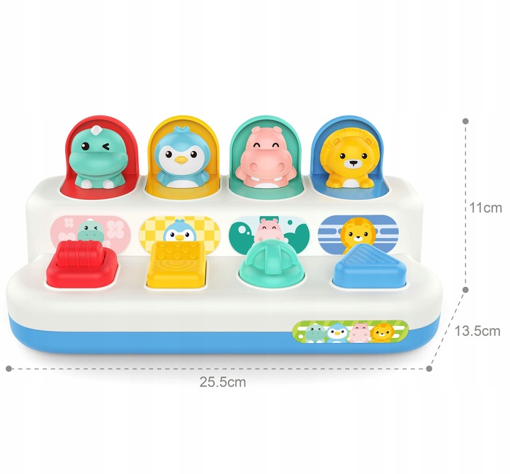 WYSKAKUJĄCE KOLOROWE ZWIERZĄTKA ZABAWKA EDUKACYJNA INTERAKTYWNA WOOPIE