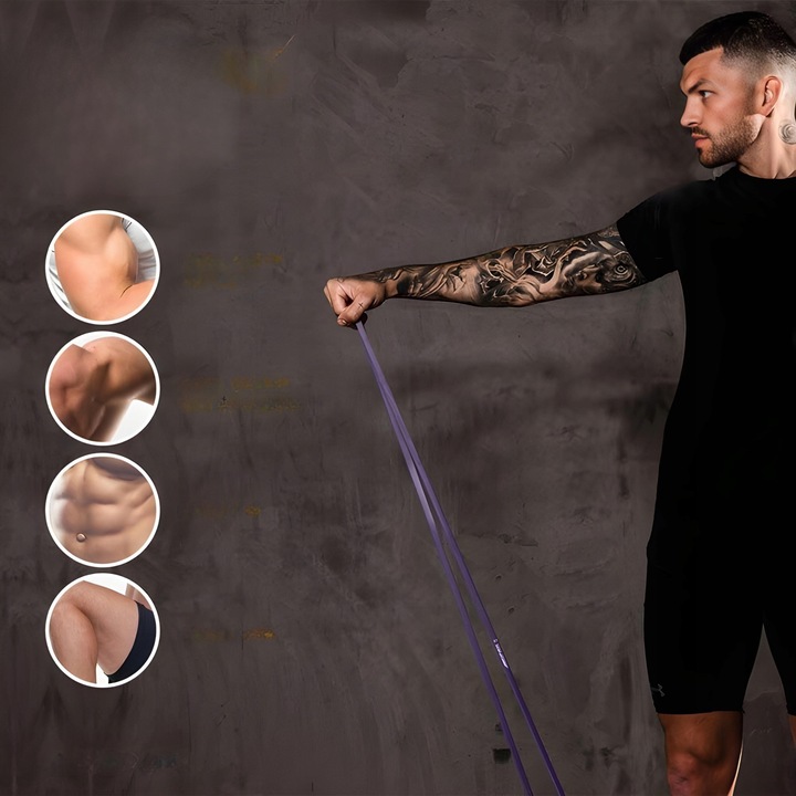 ZESTAW 4 GUM OPOROWYCH DO TRENINGU PODCIĄGANIA TAŚMY OPOROWE DO ROZCIĄGANIA