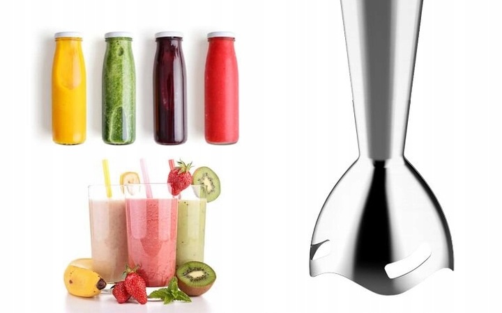 MOCNY BLENDER RĘCZNY ŁUCZNIK JK-1200 DUŻY KIELICH TURBO KRUSZY LÓD 1200 W