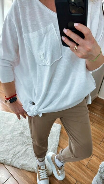 BY O LA LA! BLUZKA BASIC WĘZEŁ BIAŁA UNI