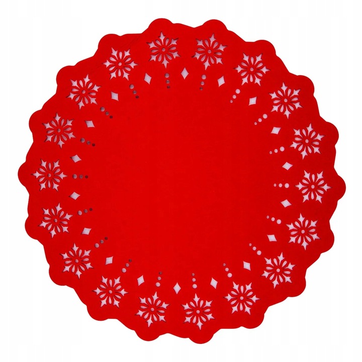 Maty świąteczne podkładki pod talerz na stół filcowe Altom Śnieżynki 6 szt