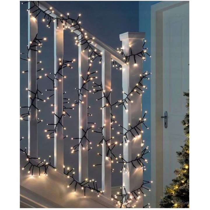 LAMPKI CHOINKOWE 1000 LED BIAŁY CIEPŁY PROGRAMATOR ZEWNĘTRZNE/WEWNĘTRZNE